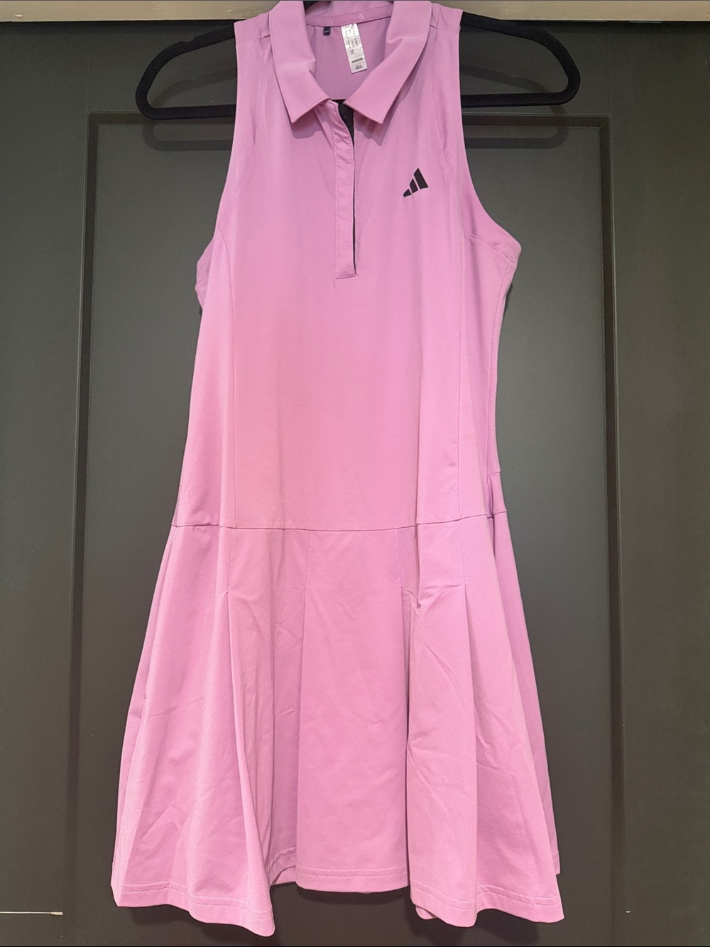 adidas Girls' Sleeveless Polo Golf Dress in Light Pink